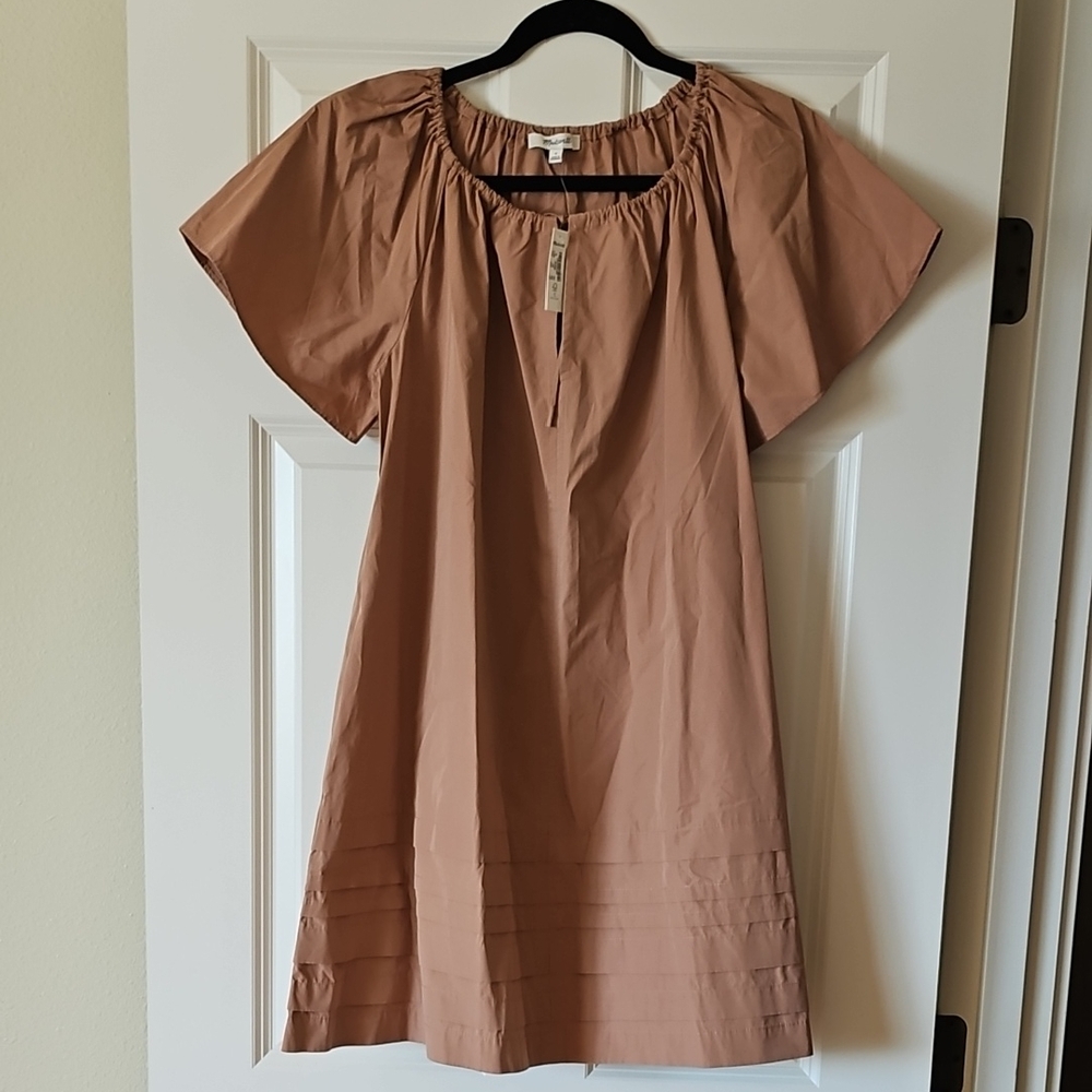 New Madewell Tan Short Sleeve Dress